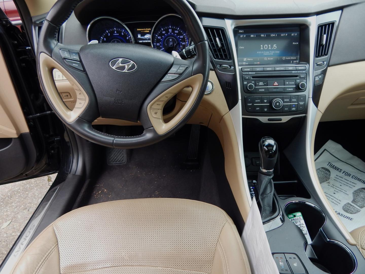 2014 Black /Tan Leather Hyundai Sonata Limited (5NPEC4AB2EH) with an 2.0L Turbo engine, Automatic transmission, located at 3120 W Tennessee St, Tallahassee, FL, 32304-1002, (850) 575-6702, 30.458841, -84.349648 - Used Car Supermarket is proud to present you with this loaded immaculate 2014 Hyundai Sonata Limited 2.0 Turbo with leather, Navigation, sunroof and low miles. Used Car Supermarket prides itself in offering you the finest pre-owned vehicle in Tallahassee. Used Car Supermarket has been locally family - Photo#4